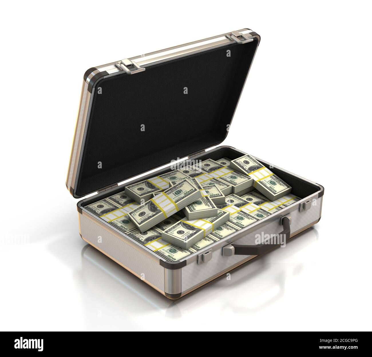 Briefcase full 100 dollar bills hires stock photography and images Alamy