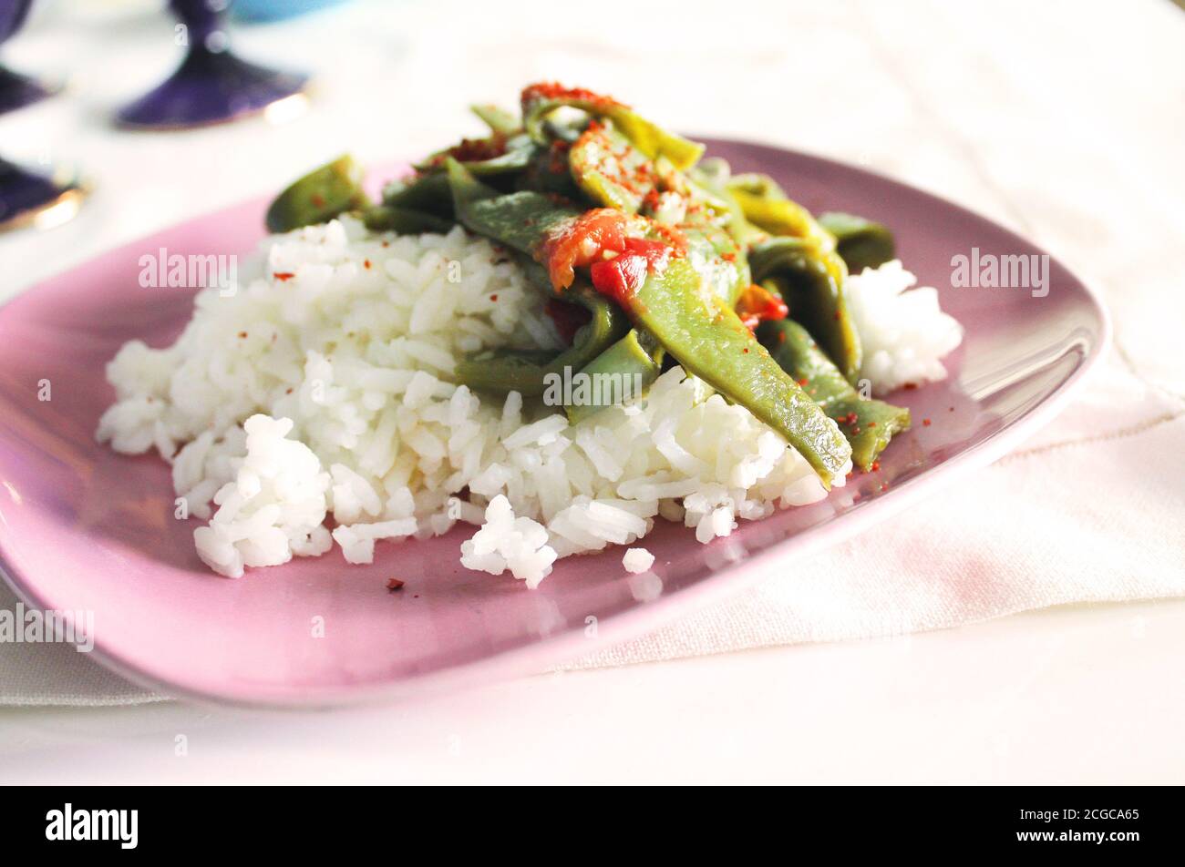 Green bean rice hires stock photography and images Alamy