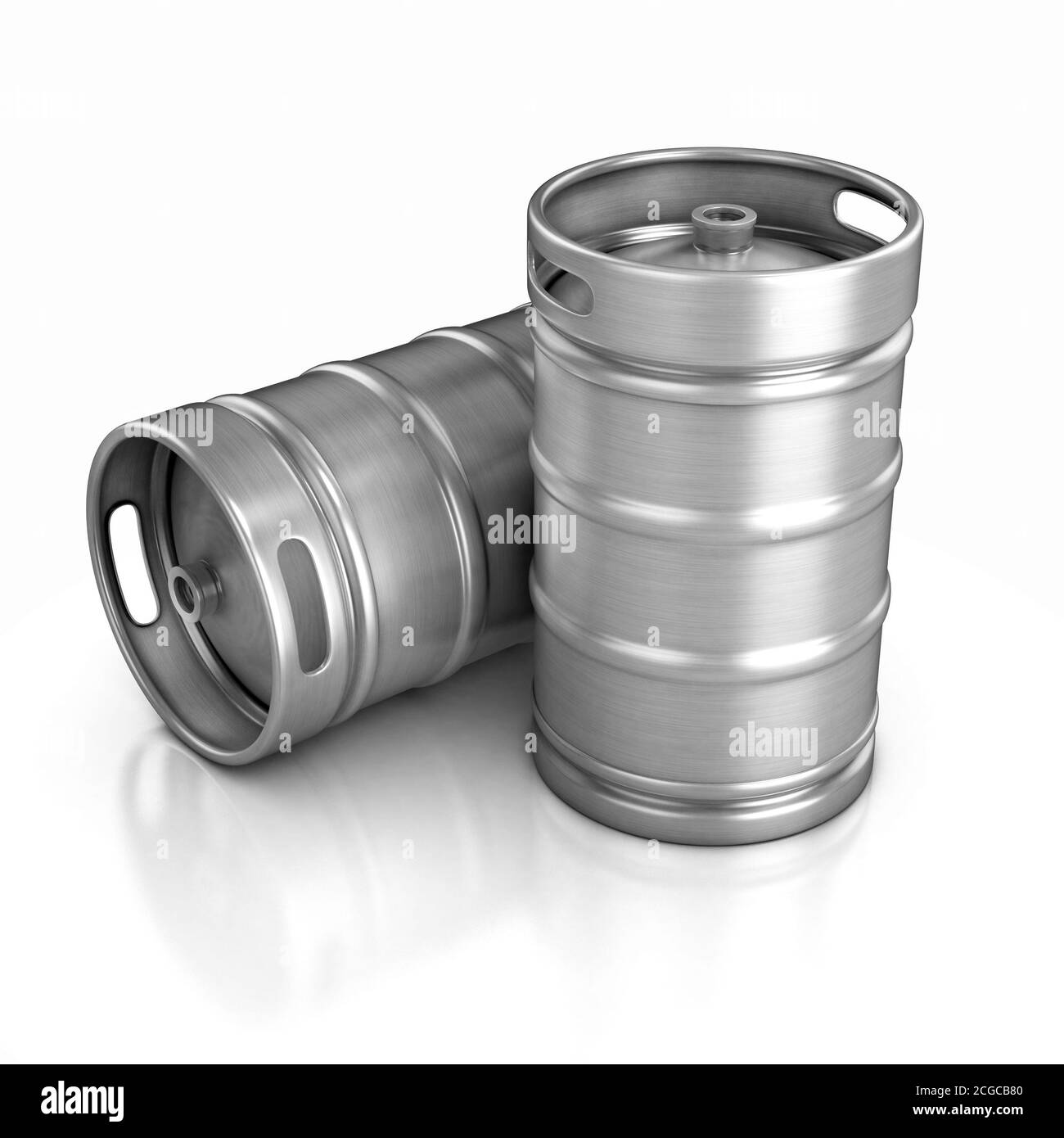 beer kegs isolated on white Stock Photo Alamy