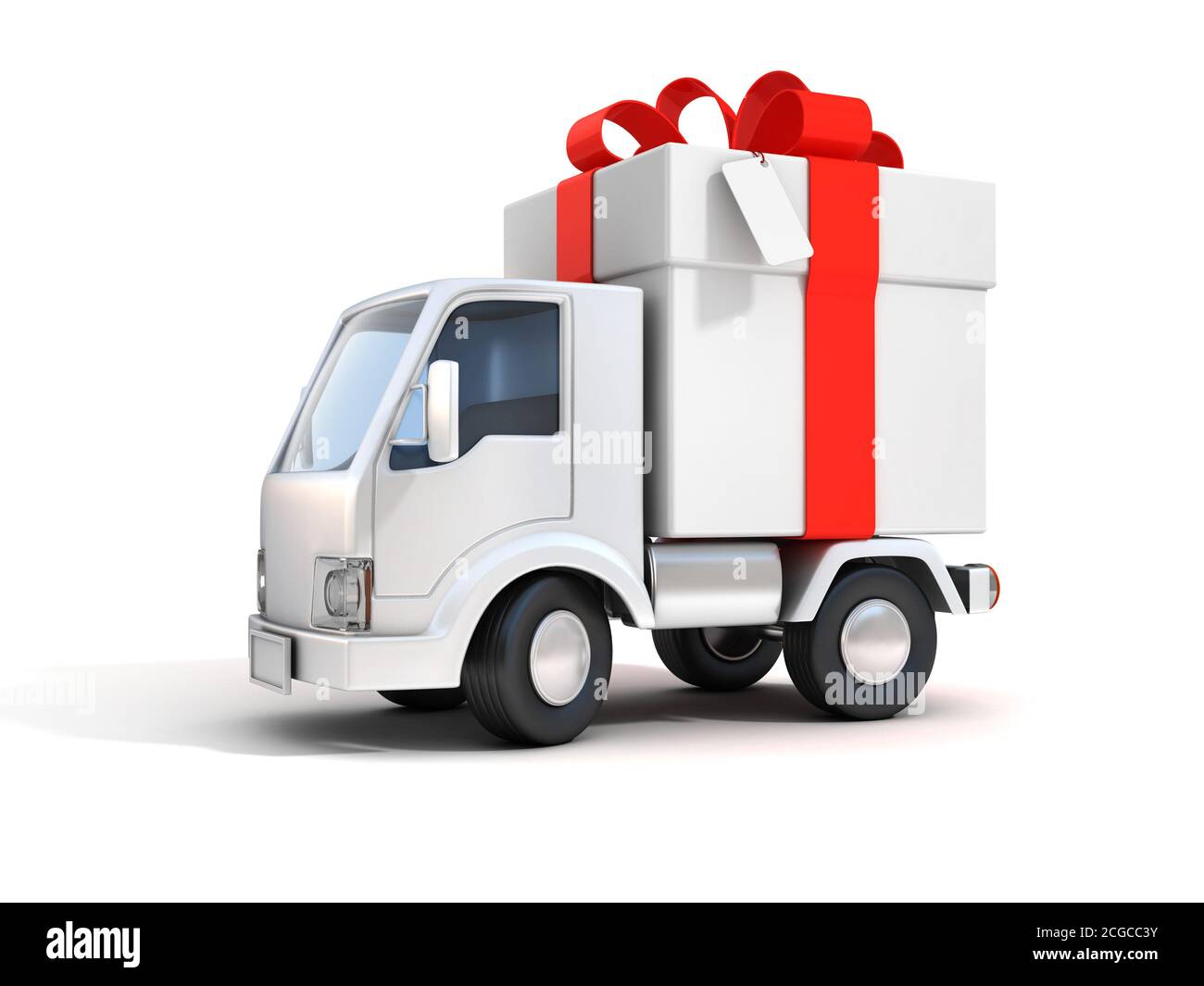 3d truck gift box delivery Cut Out Stock Images & Pictures Alamy