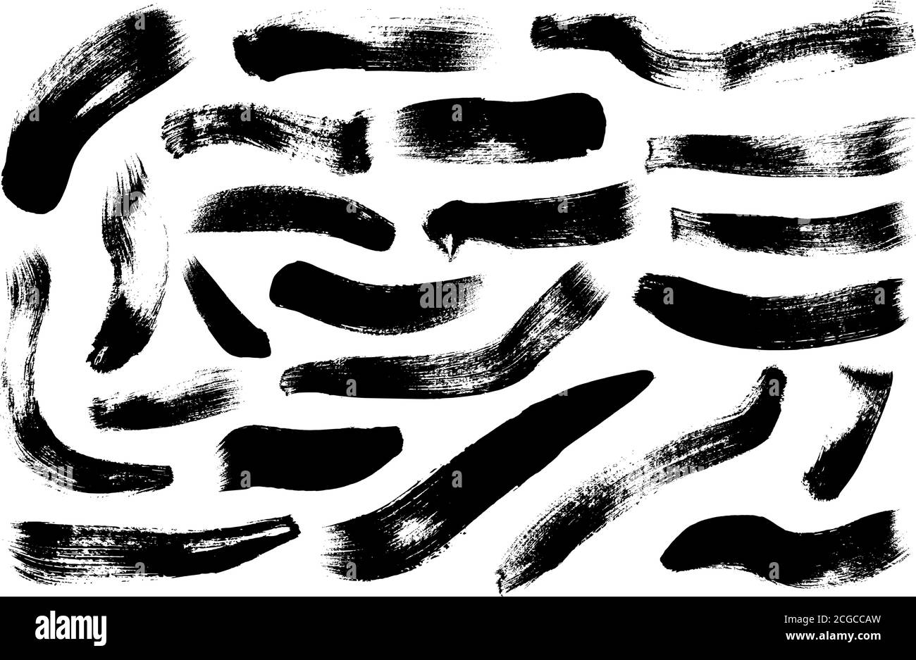 Wavy and straight brush strokes vector collection Stock Vector Image ...