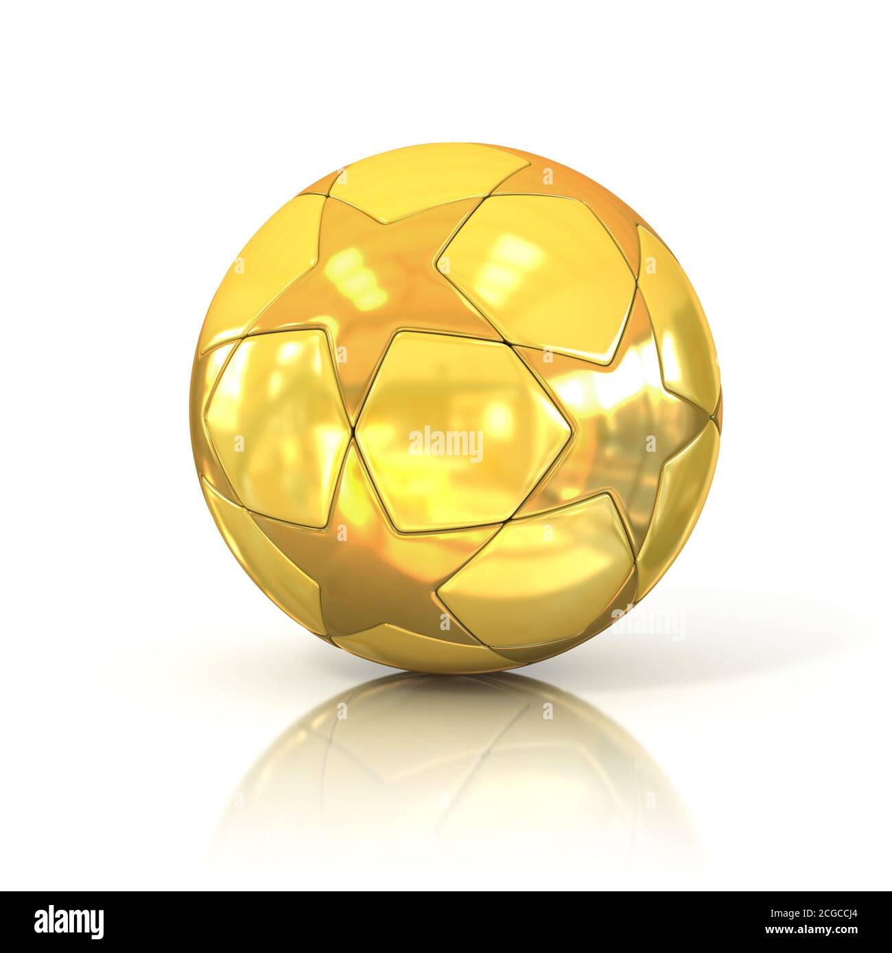 golden football - soccer ball with star pattern isolated on white Stock  Photo - Alamy