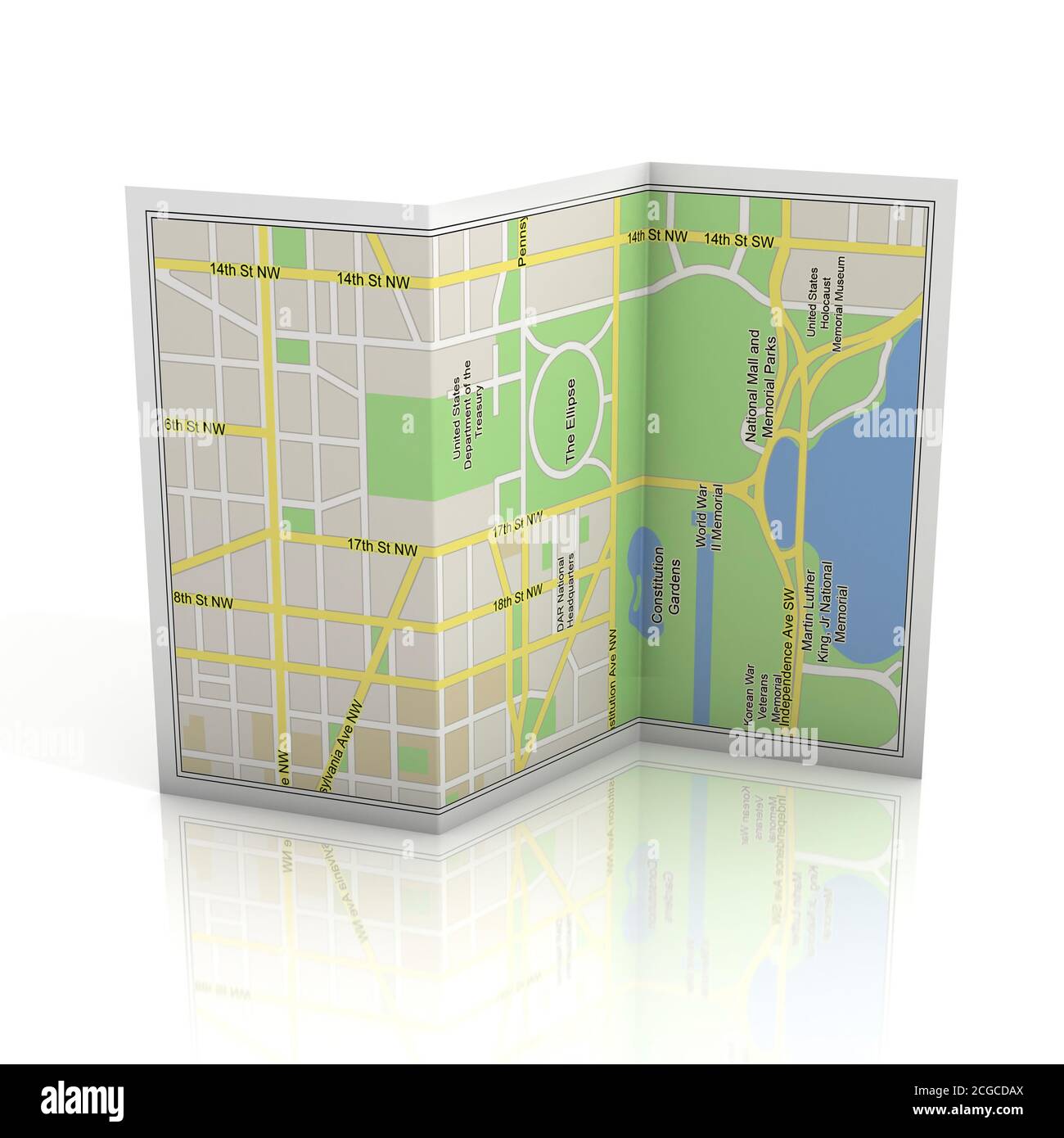 city map on white background 3d illustration Stock Photo - Alamy