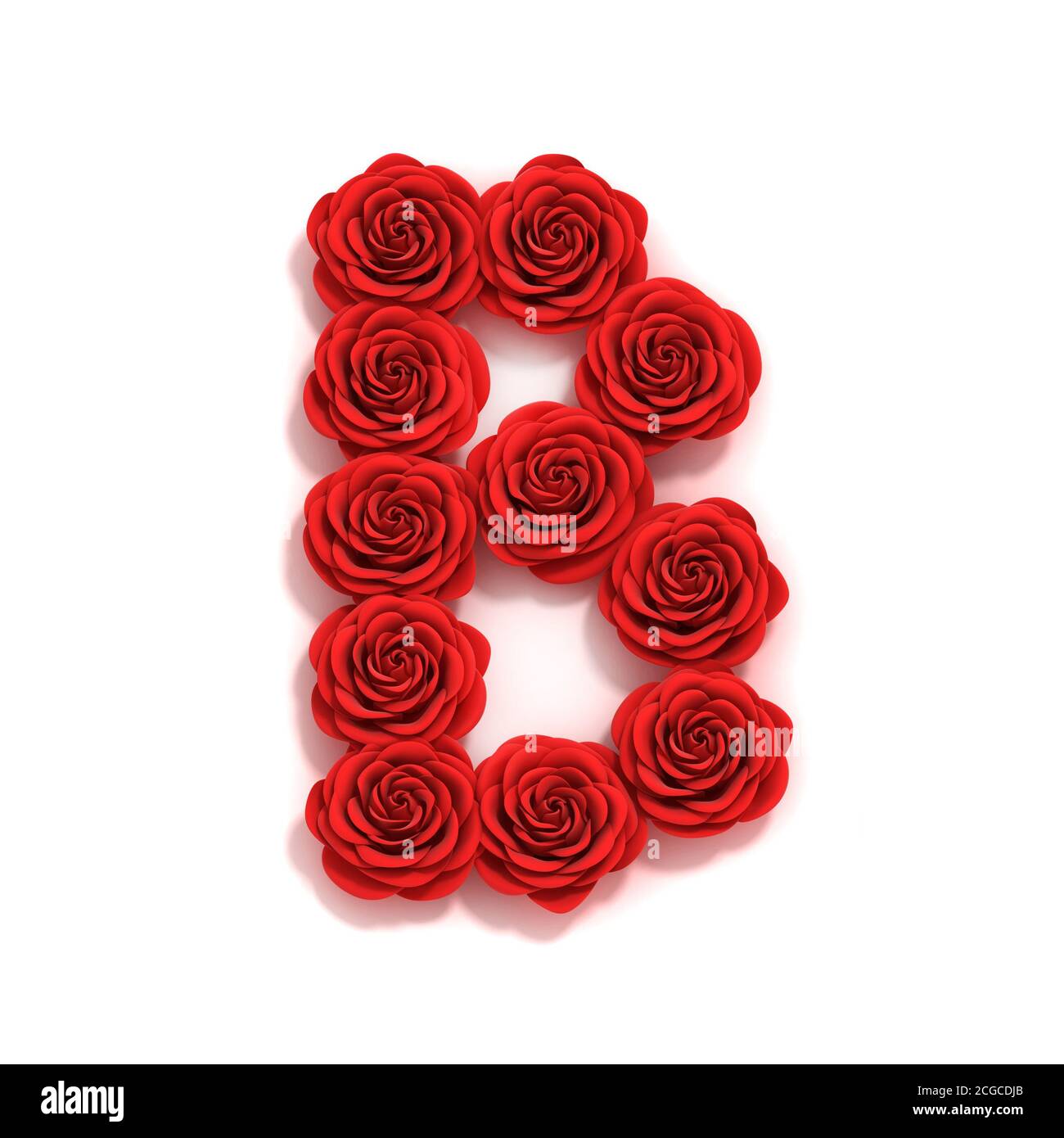 red roses font letter B Stock Photo Alamy