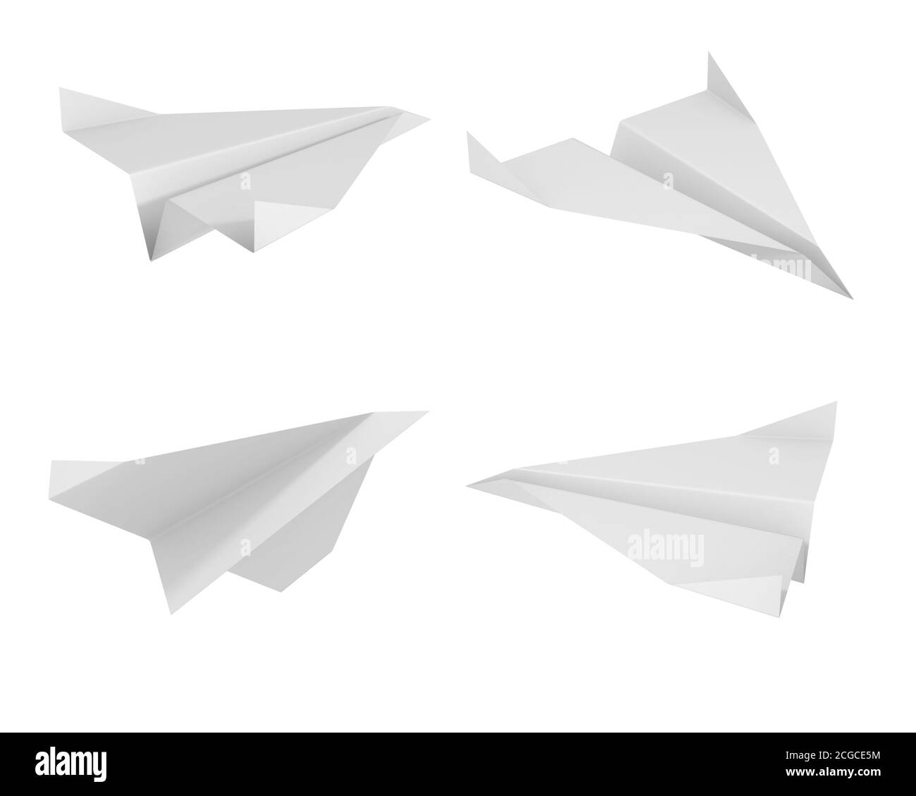 paper plane from different views Stock Photo