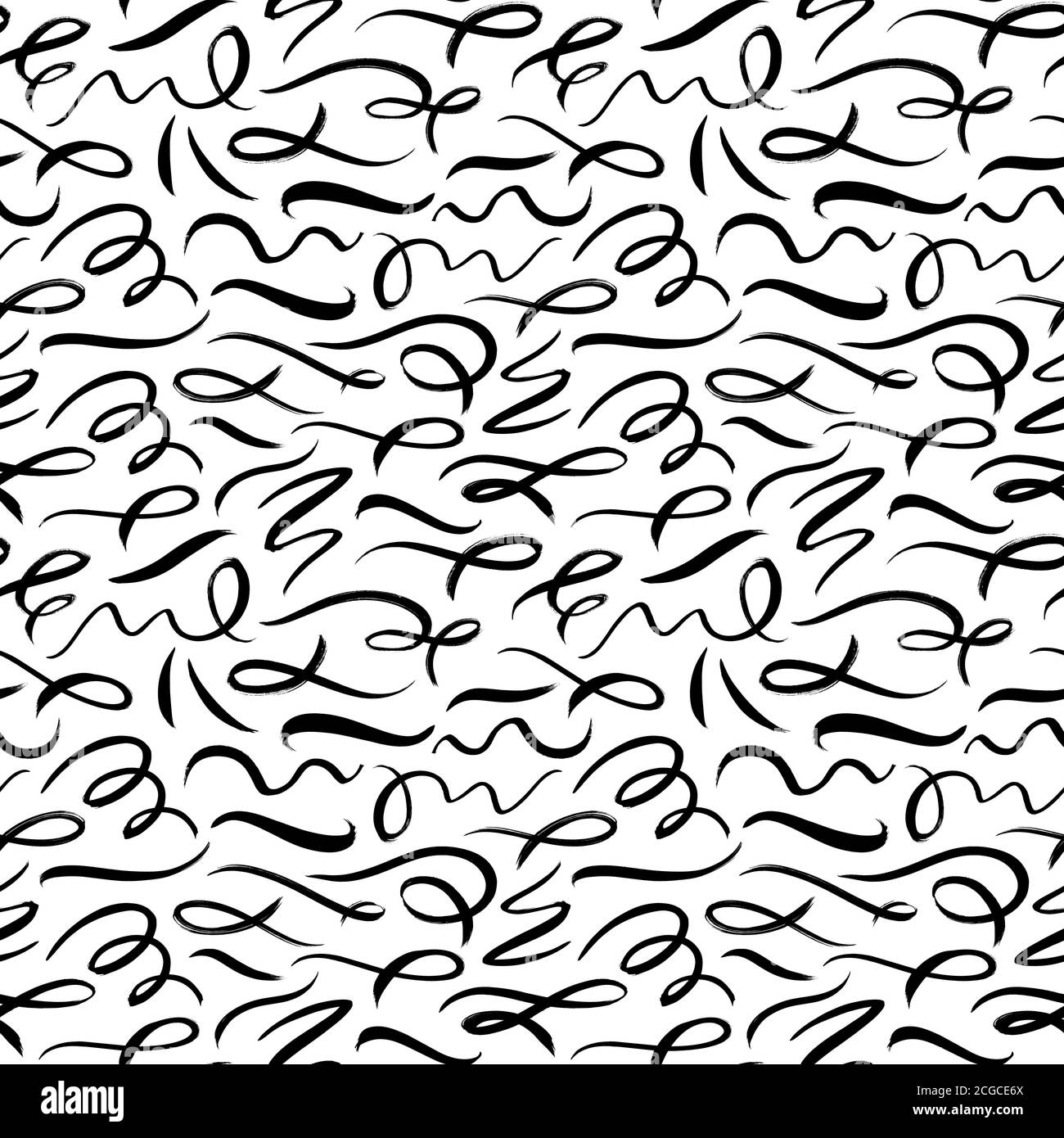 Swirled brush strokes vector seamless pattern Stock Vector Image & Art ...