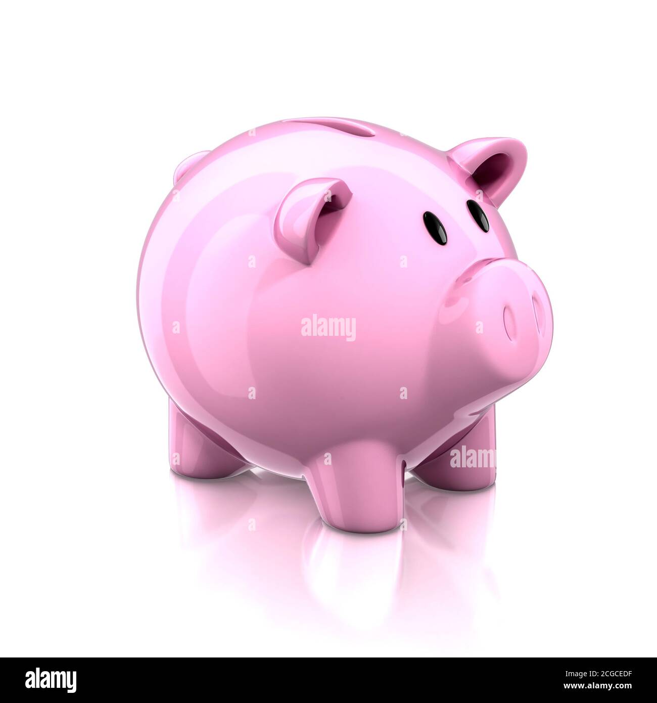 pink piggy bank 3d illustration Stock Photo - Alamy