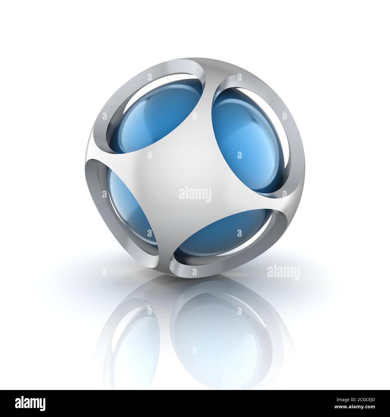 abstract 3d sphere on white background Stock Photo - Alamy