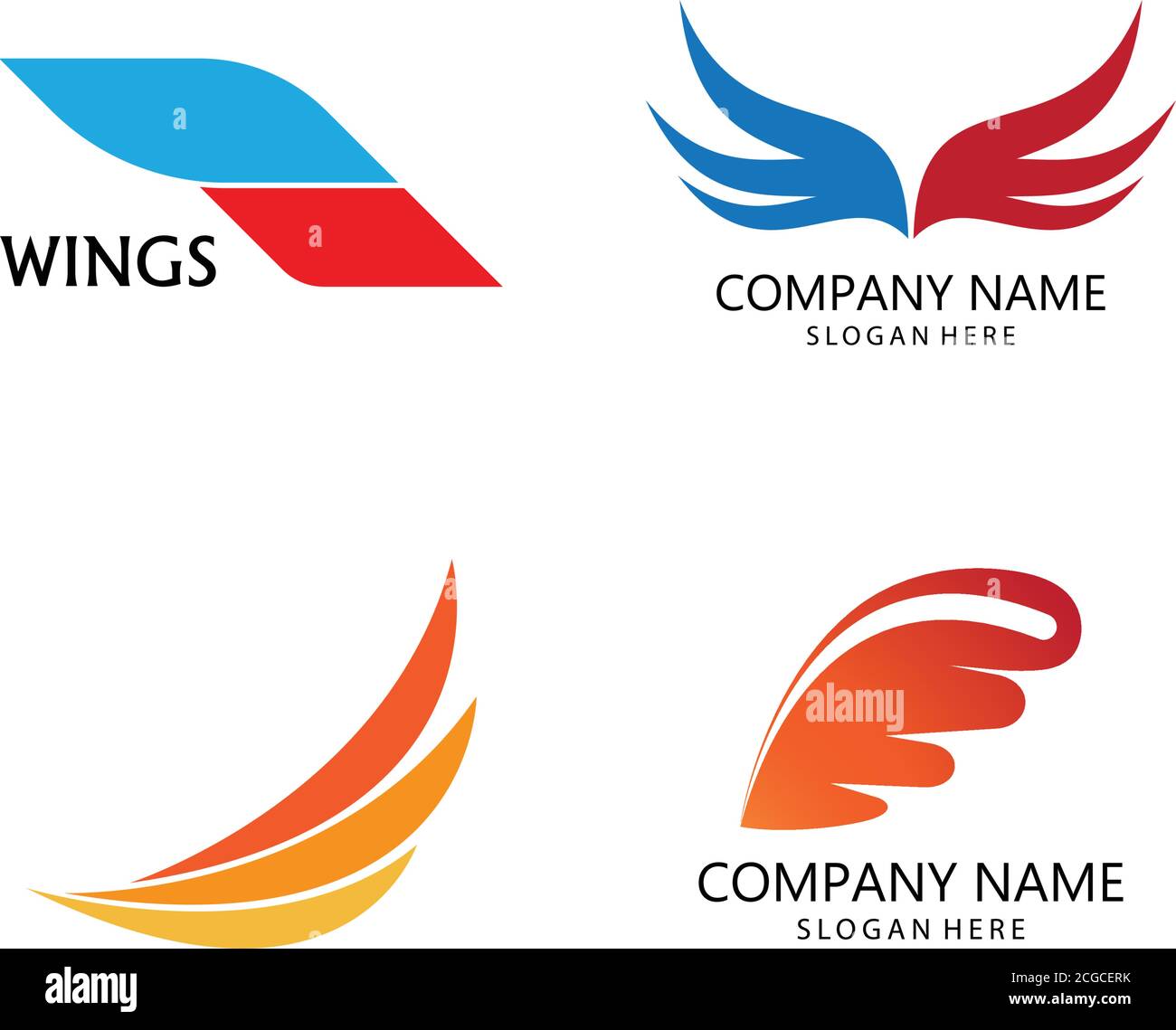 wing logo symbol professional vector designerillustration Stock Vector ...