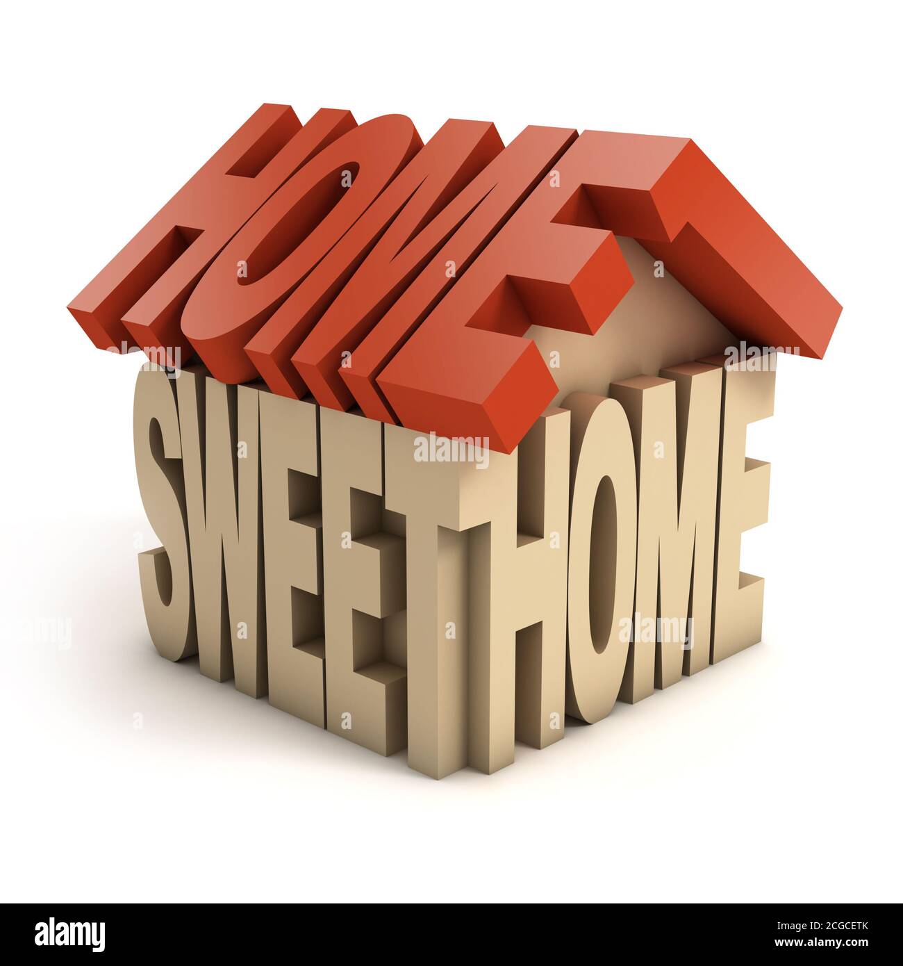 home sweet home 3d letters Stock Photo