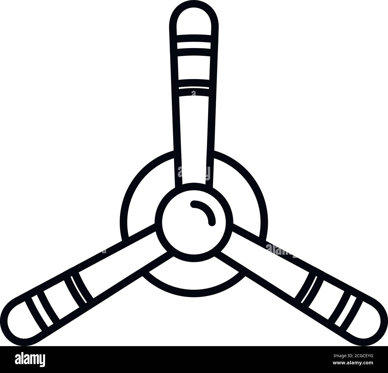 Aircraft repair propeller icon. Outline aircraft repair propeller