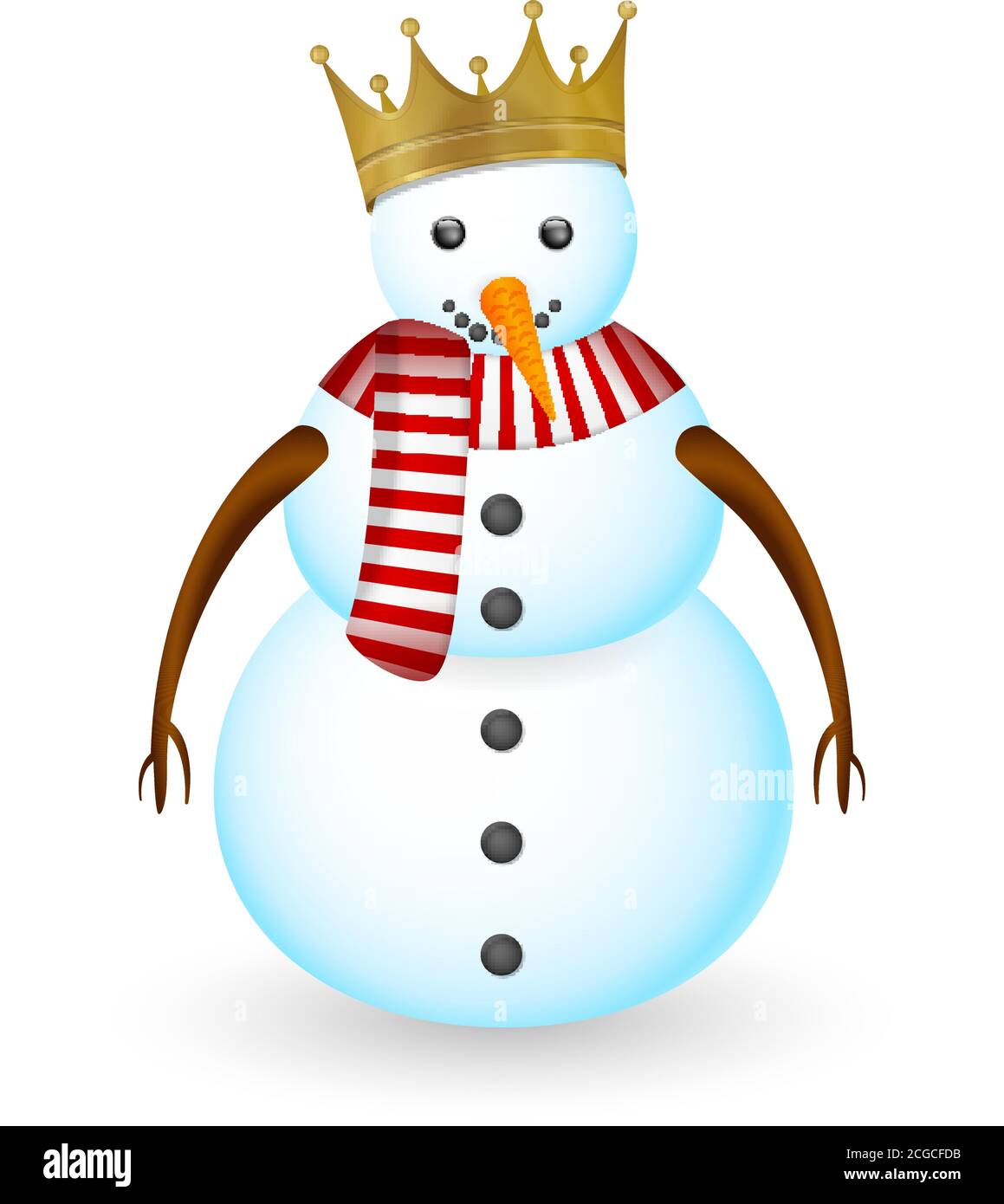 Snowman on a white background. Vector illustration Stock Vector Image ...
