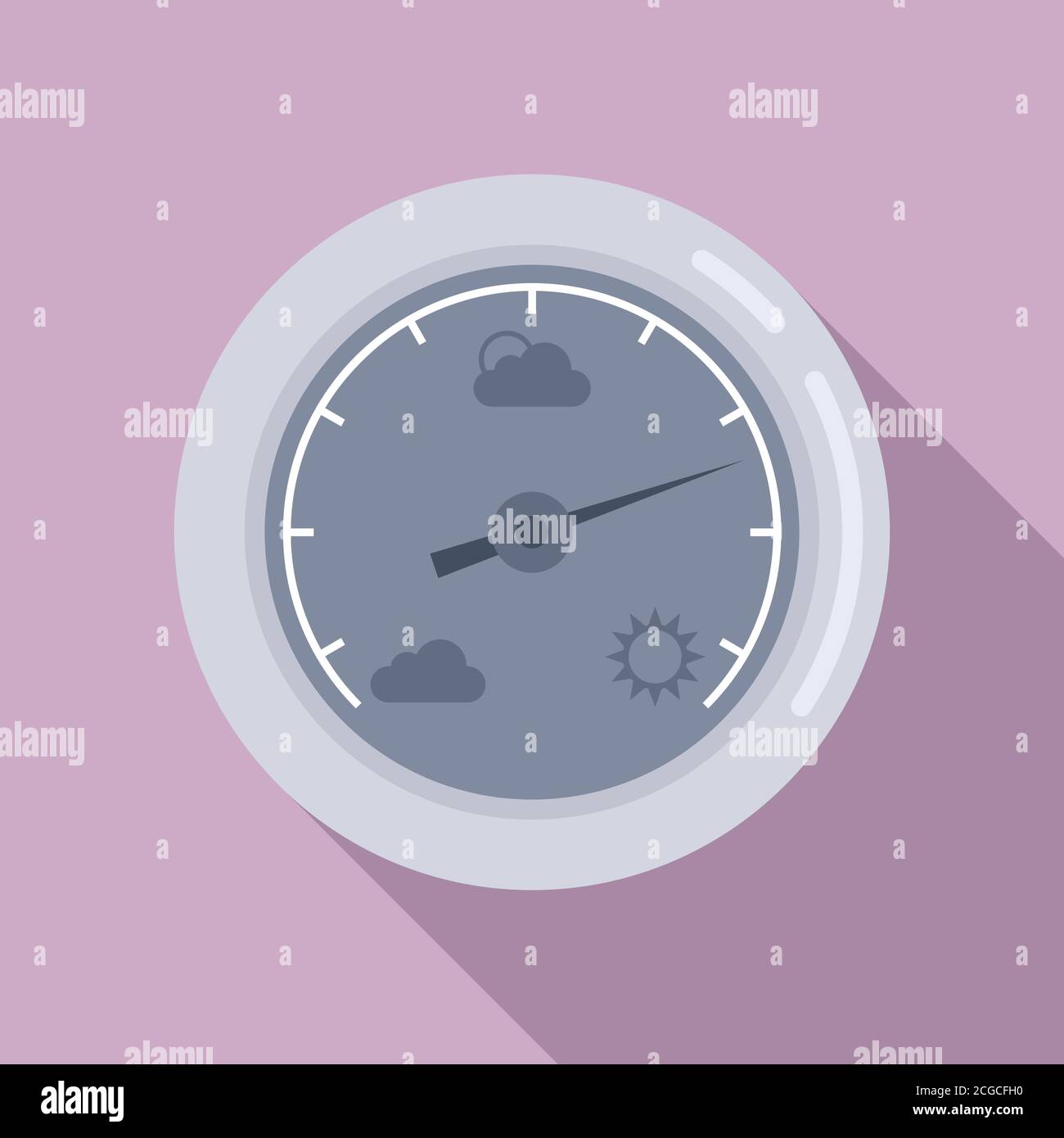 Weather barometer icon. Flat illustration of weather barometer vector