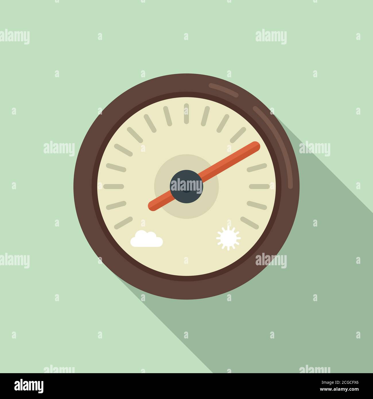 Atmosphere barometer icon. Flat illustration of atmosphere barometer ...