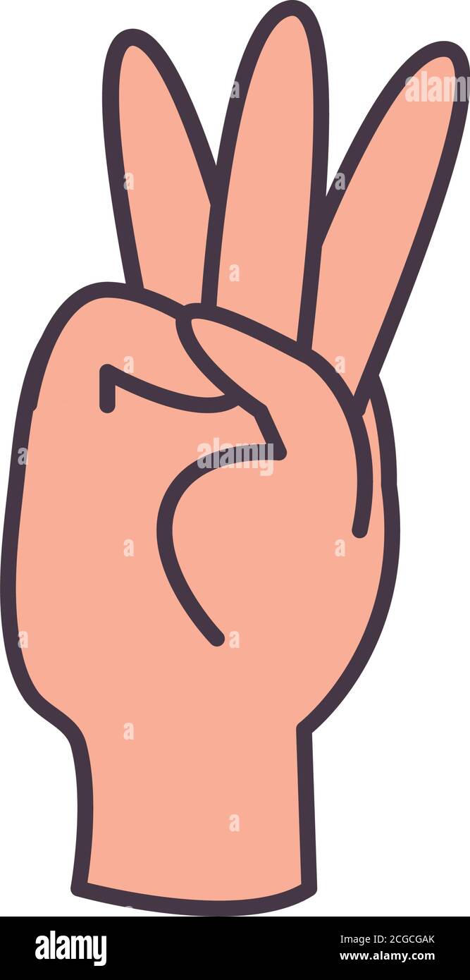 W gesture Stock Vector Images - Alamy