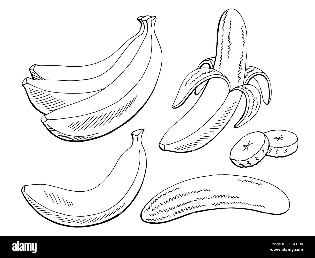 Discover 87+ sketch of banana fruit latest - in.eteachers