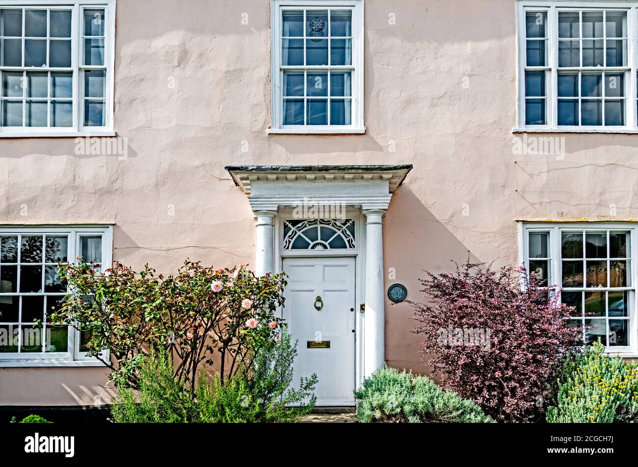 Front of an old house in Long Melford (Suffolk, England) Stock Photo
