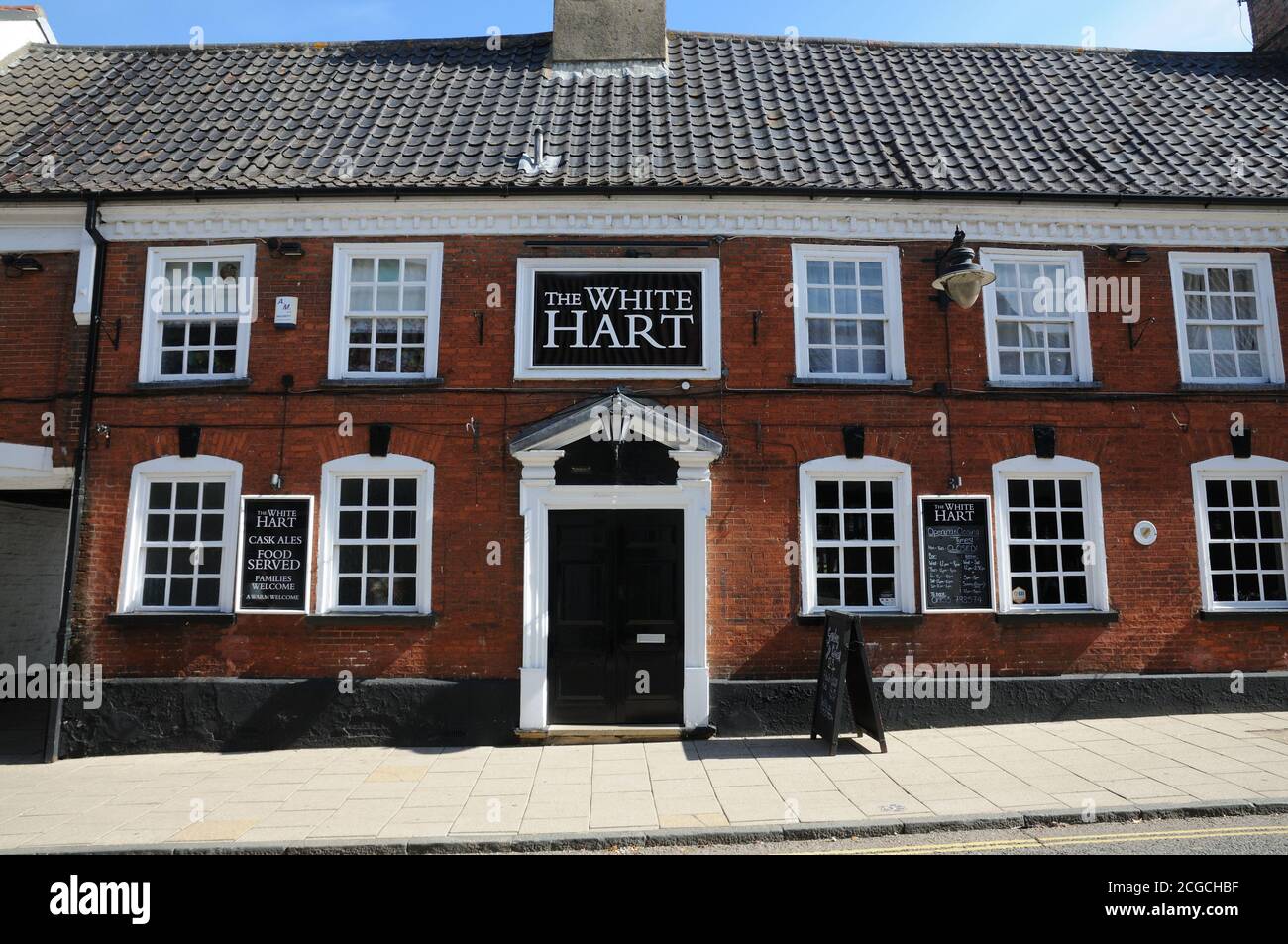 The White Hart, Wymondham, Norfolk. Its front hides the