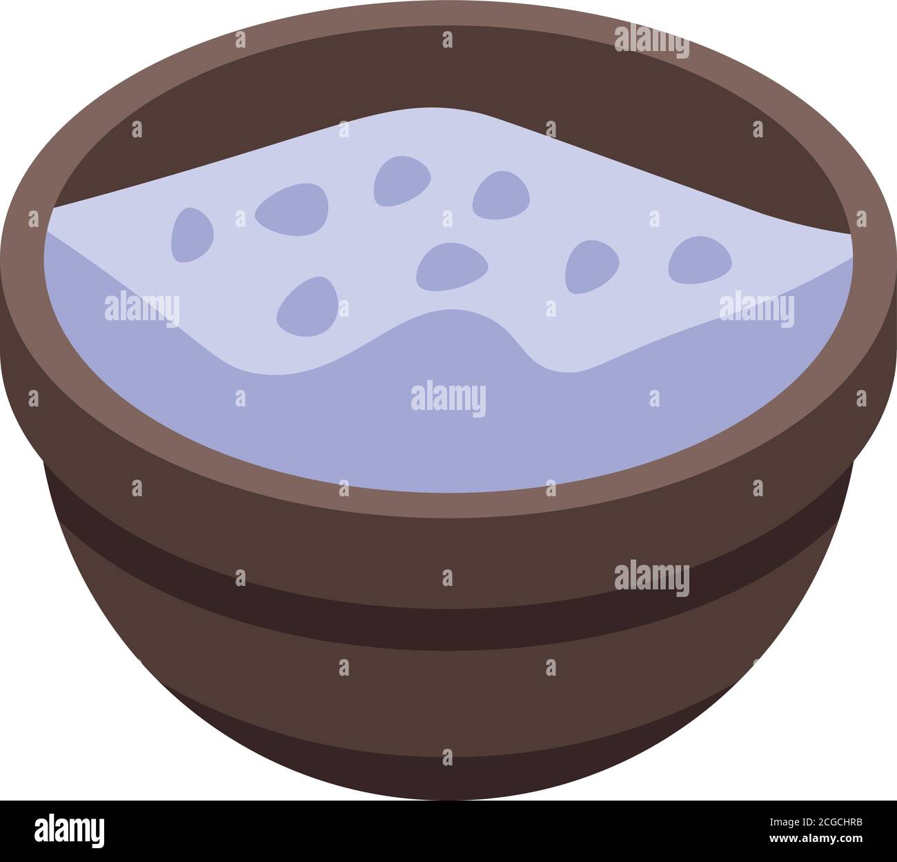 Bowl white cheese icon, isometric style Stock Vector