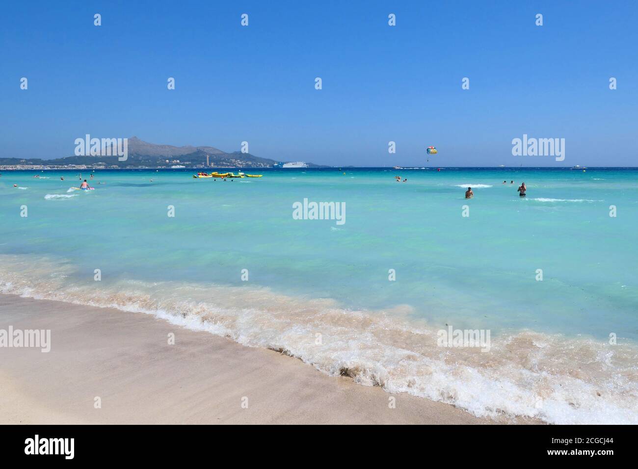Playa de Muro beach, Mallorca island, Spain. Stock Photo
