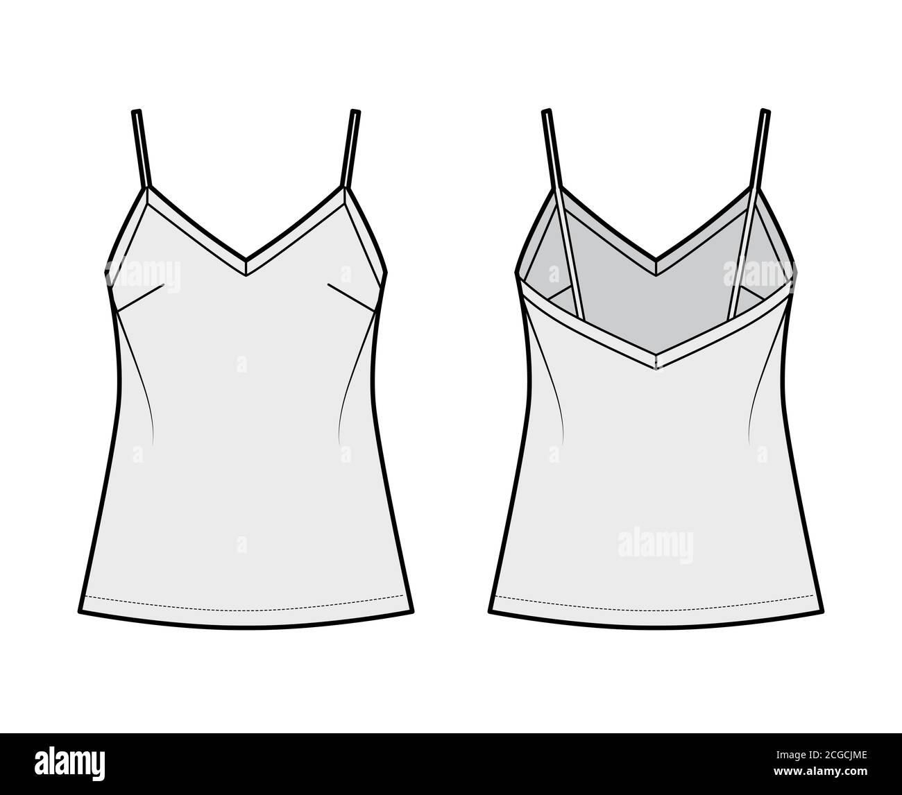 Relaxed Cut-Out Back V-Neck Tank for Women