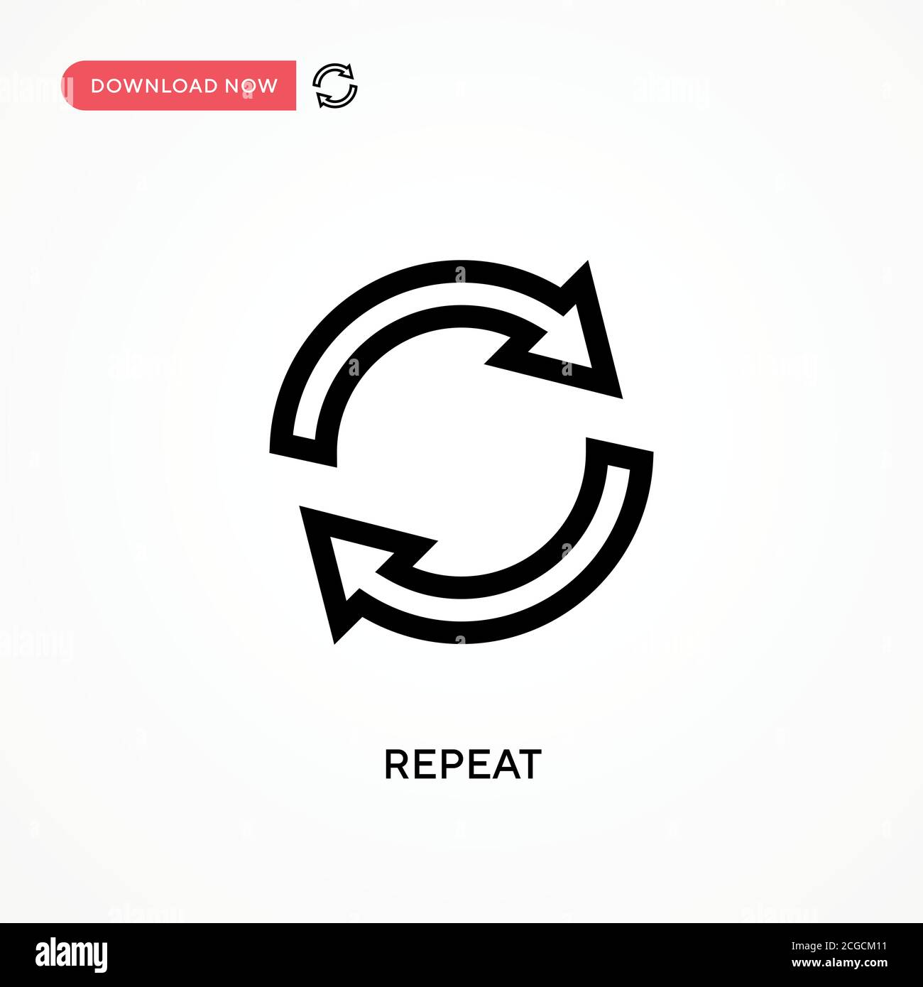 Repeat Simple vector icon. Modern, simple flat vector illustration for ...
