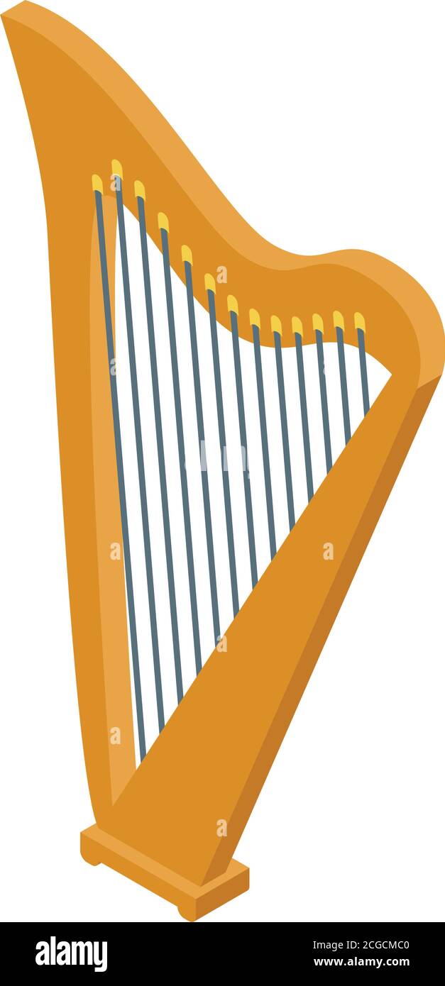 Decorative harp icon, isometric style Stock Vector Image & Art - Alamy