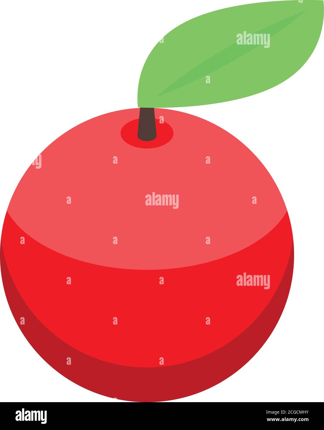 Red apple icon, isometric style Stock Vector