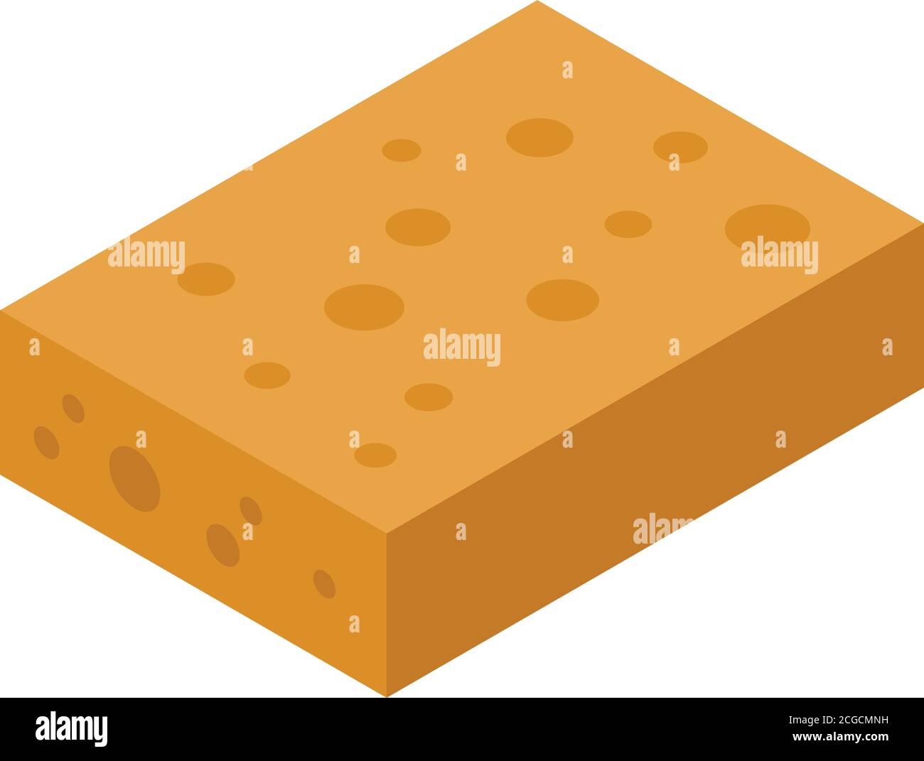 Farm cheese icon, isometric style Stock Vector