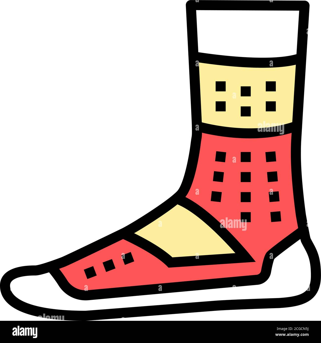 sport sock color icon vector isolated illustration Stock Vector Image ...