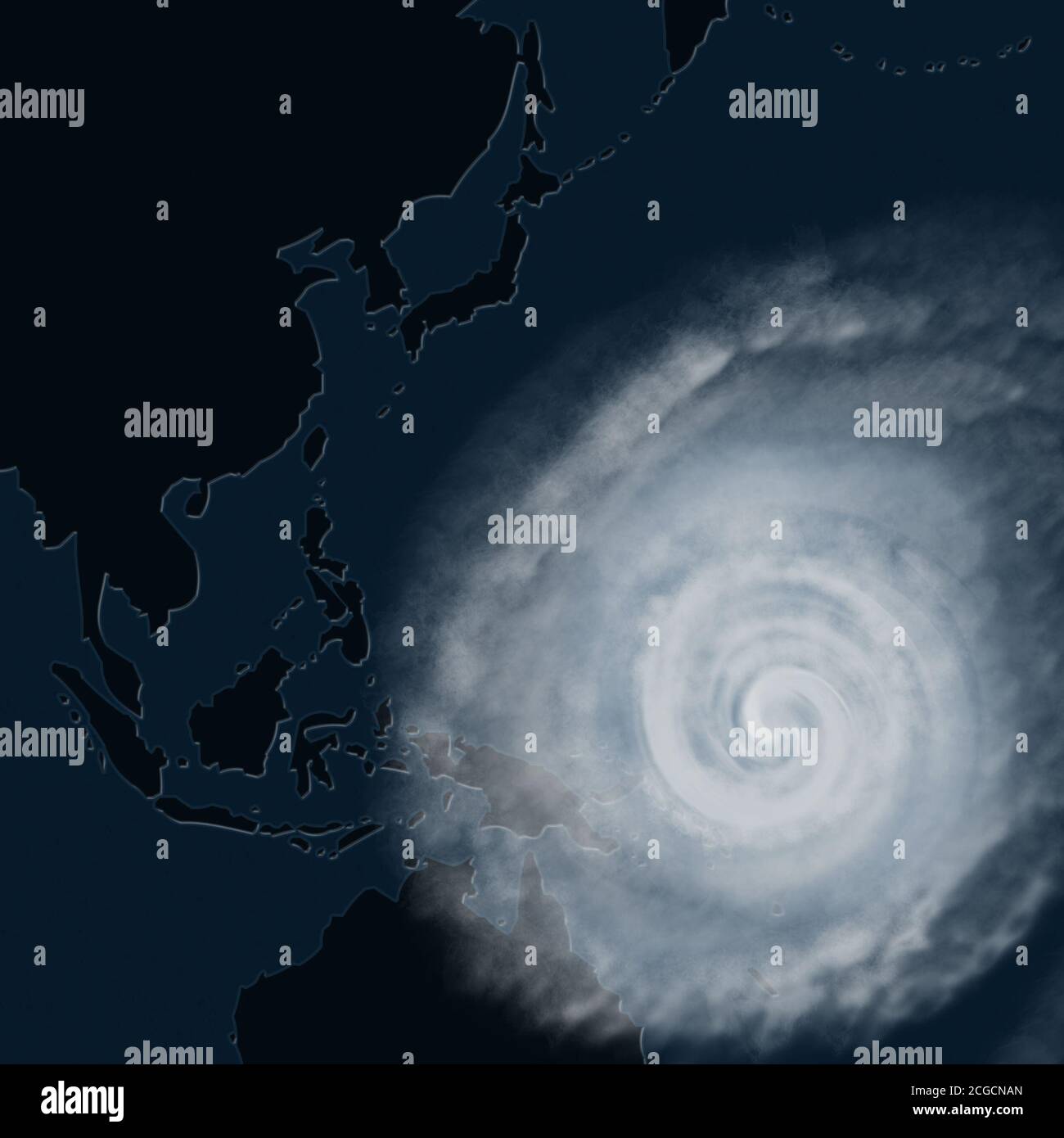 Weather illustration. Hurricane warning. Tropical storm Stock Photo - Alamy
