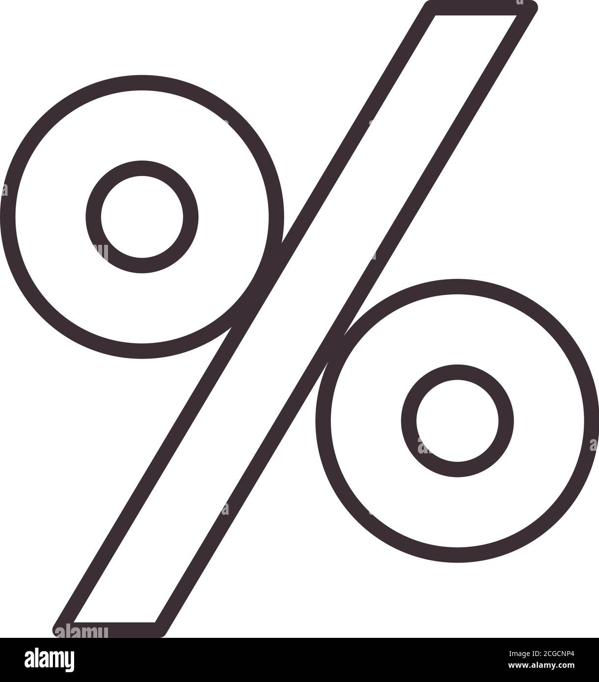percentage line style icon design, Math finance and education theme ...