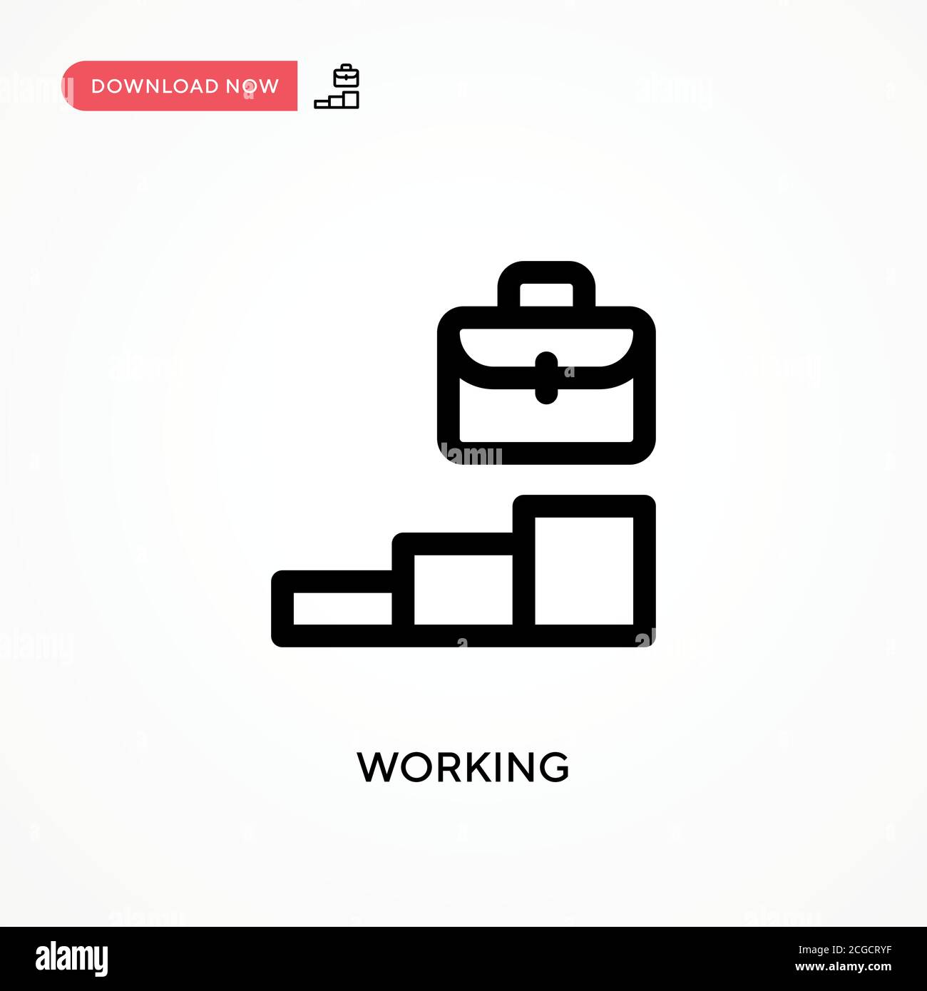 Working Simple vector icon. Modern, simple flat vector illustration for ...