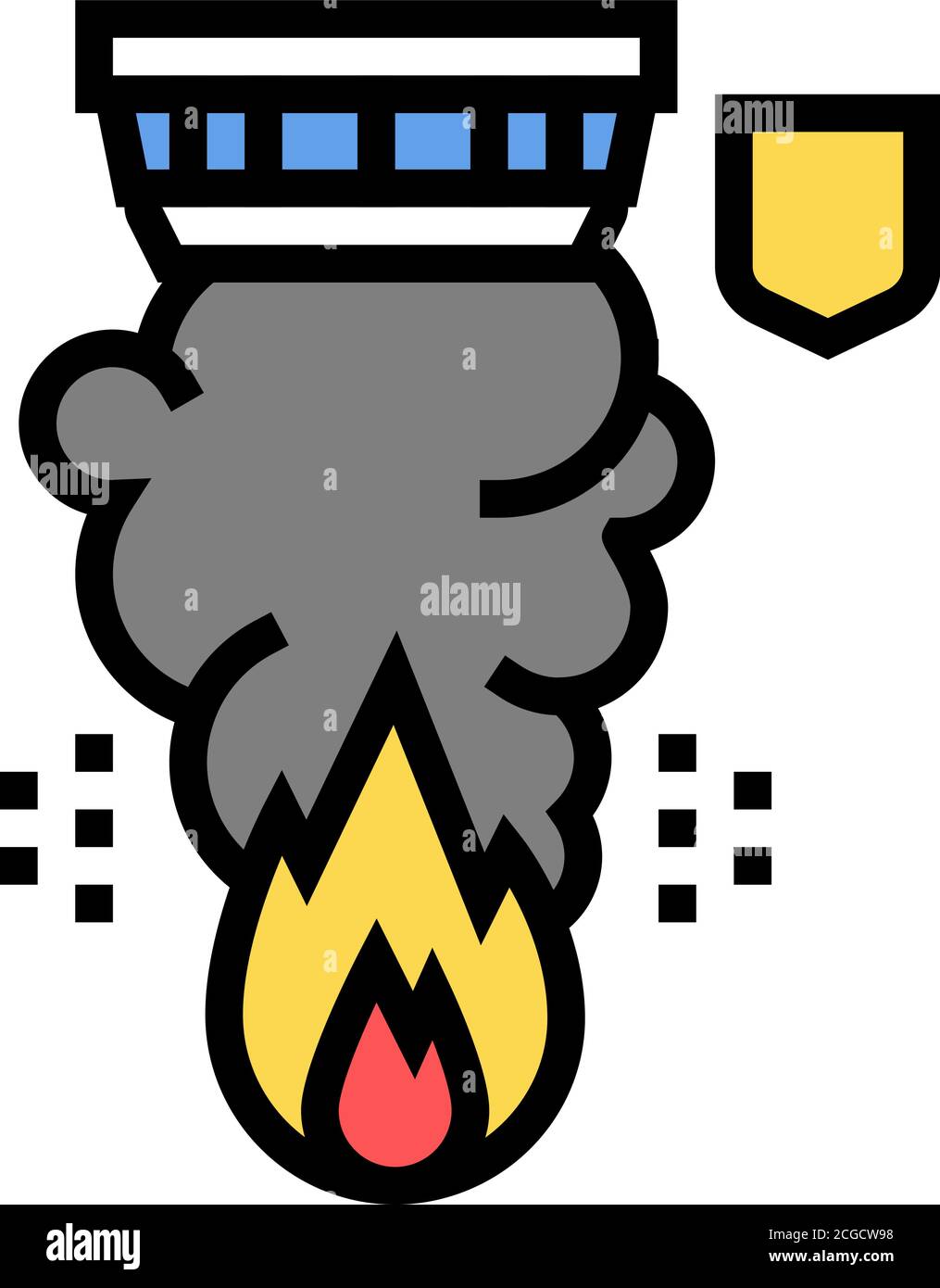 fire alarm color icon vector isolated illustration Stock Vector Image ...