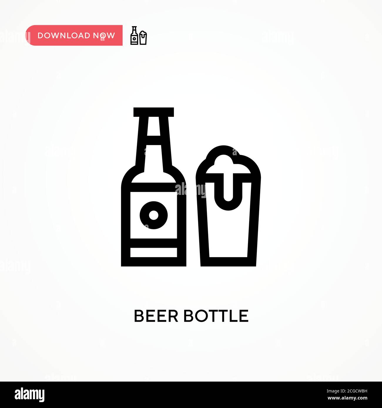 Beer Bottle Simple Vector Icon Modern Simple Flat Vector Illustration For Web Site Or Mobile App Stock Vector Image Art Alamy