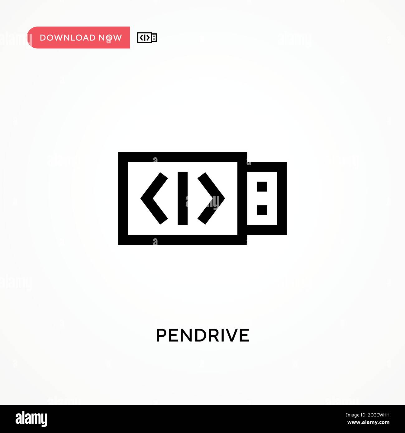 Pendrive Simple vector icon. Modern, simple flat vector illustration for web site or mobile app Stock Vector