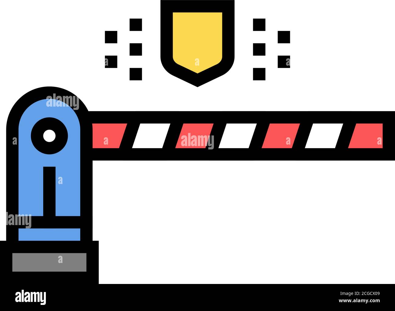 road barrier color icon vector isolated illustration Stock Vector Image ...