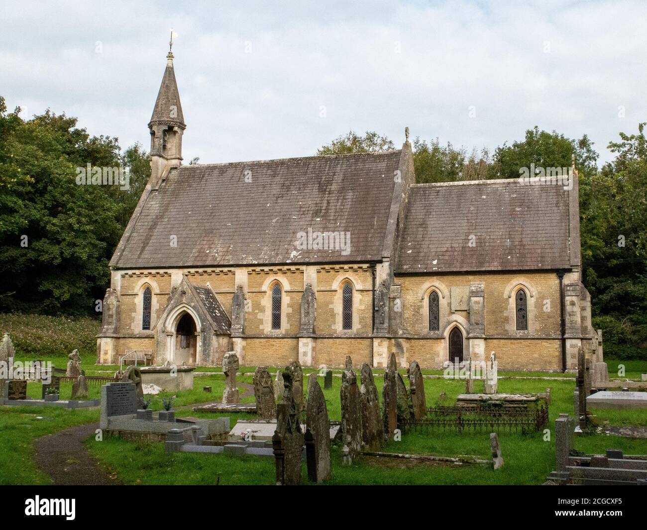 St Teilo’s Church, Merthyr Mawr village. Near Bridgend South Wales UK Stock Photo