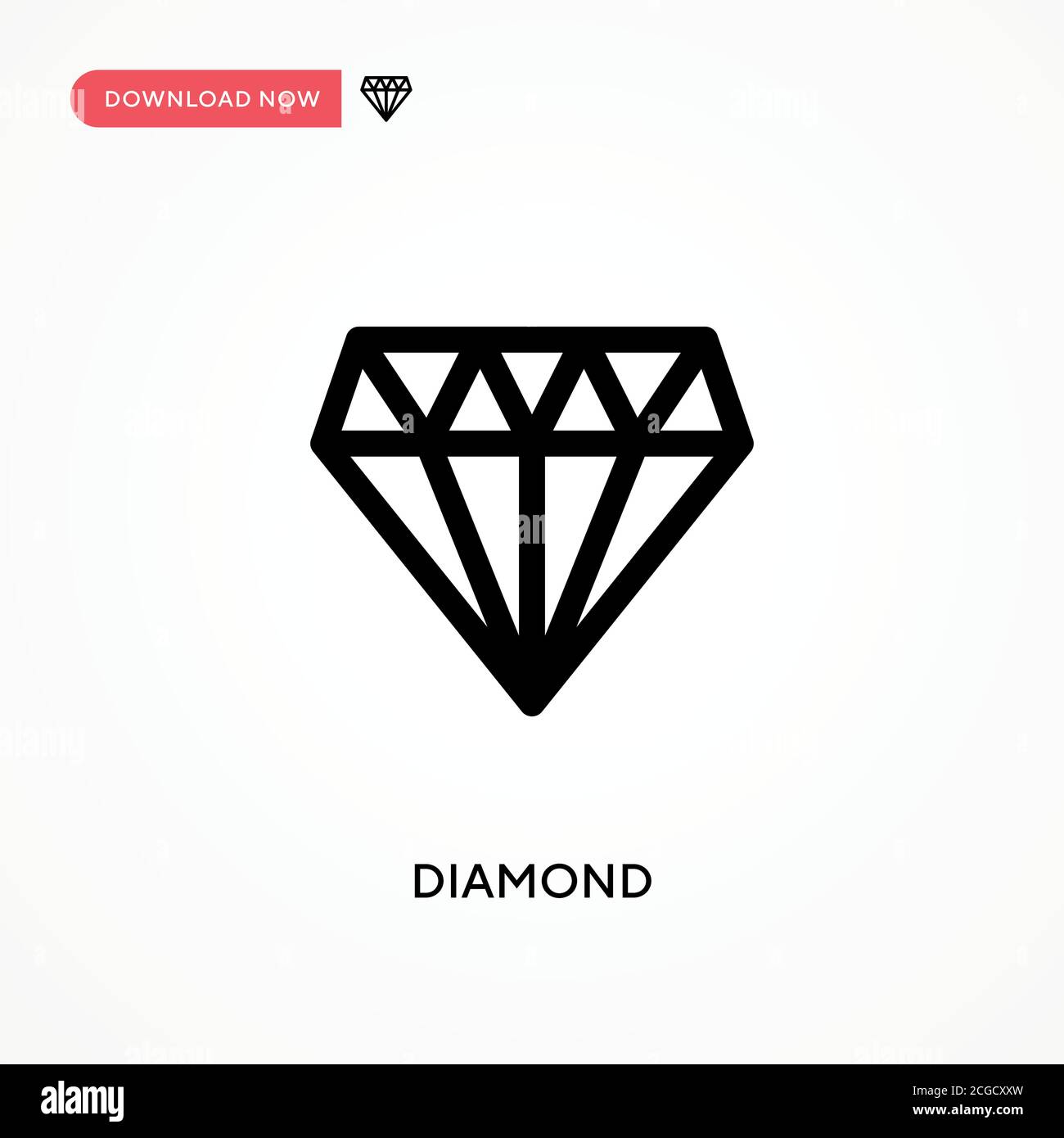 Diamond Simple vector icon. Modern, simple flat vector illustration for ...