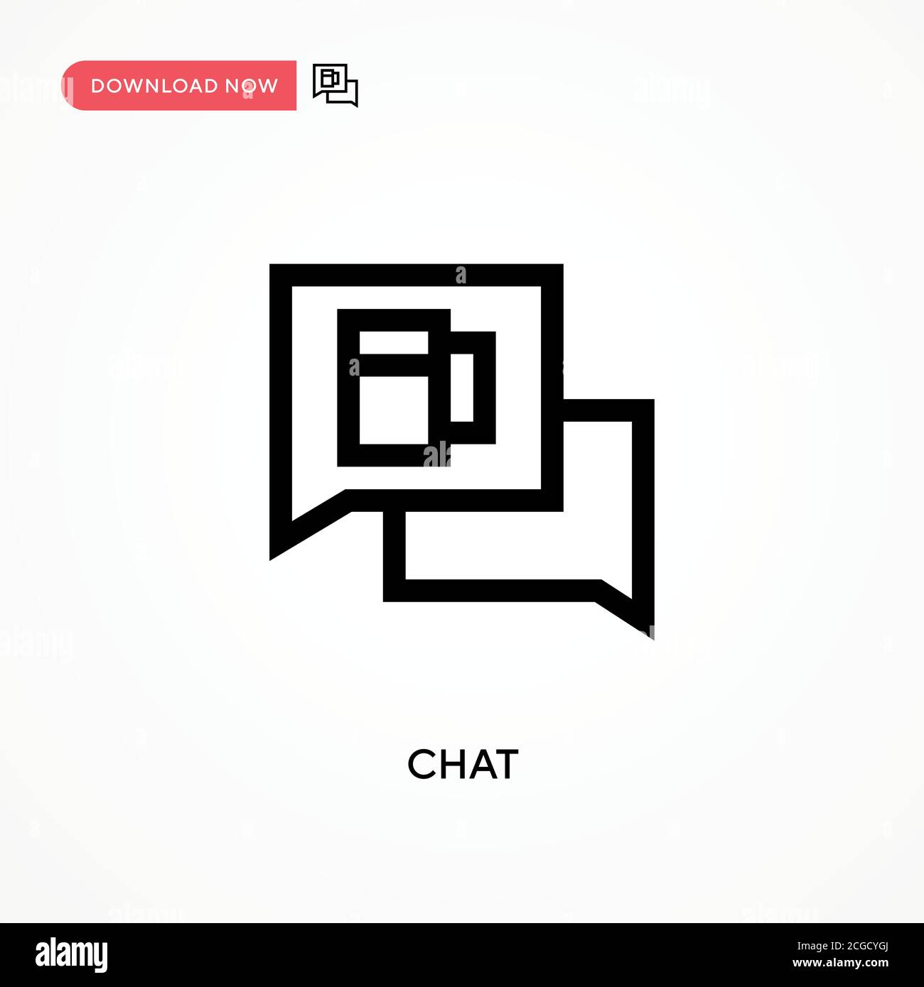 Chat Simple vector icon. Modern, simple flat vector illustration for ...