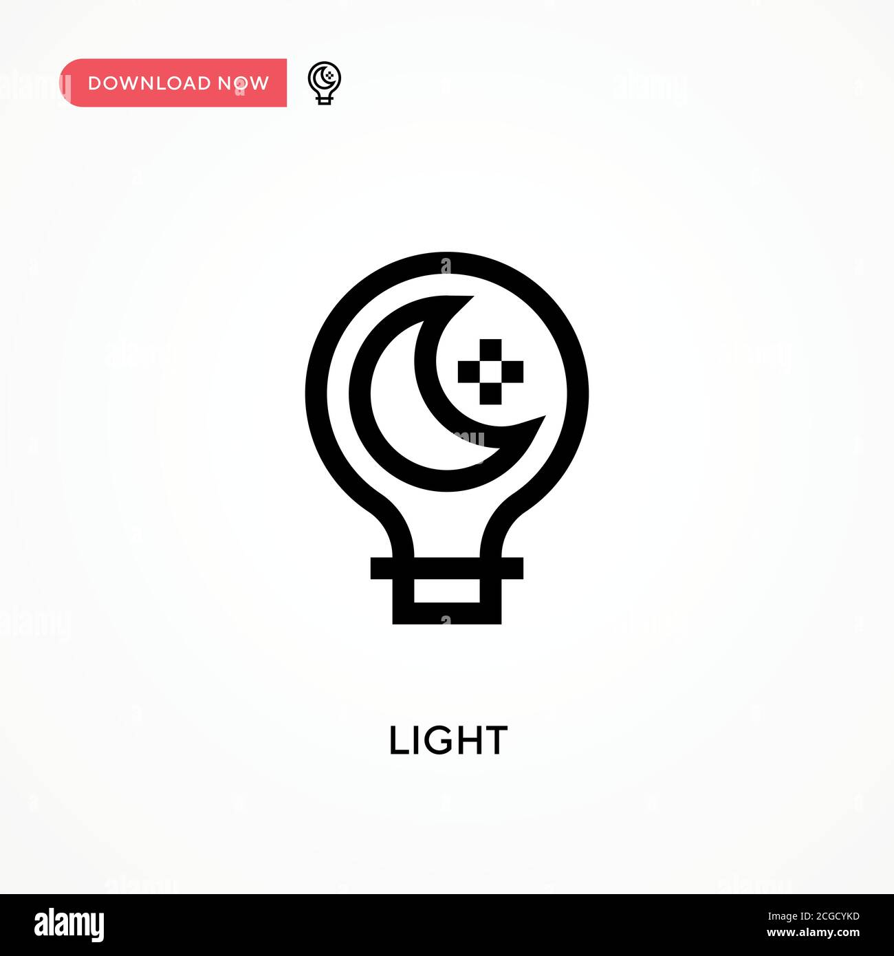 Light Simple vector icon. Modern, simple flat vector illustration for ...