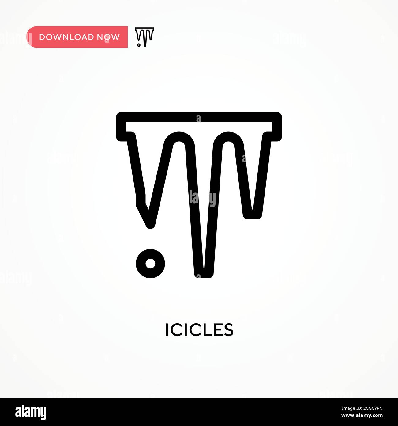 Icicles Simple vector icon. Modern, simple flat vector illustration for web site or mobile app Stock Vector