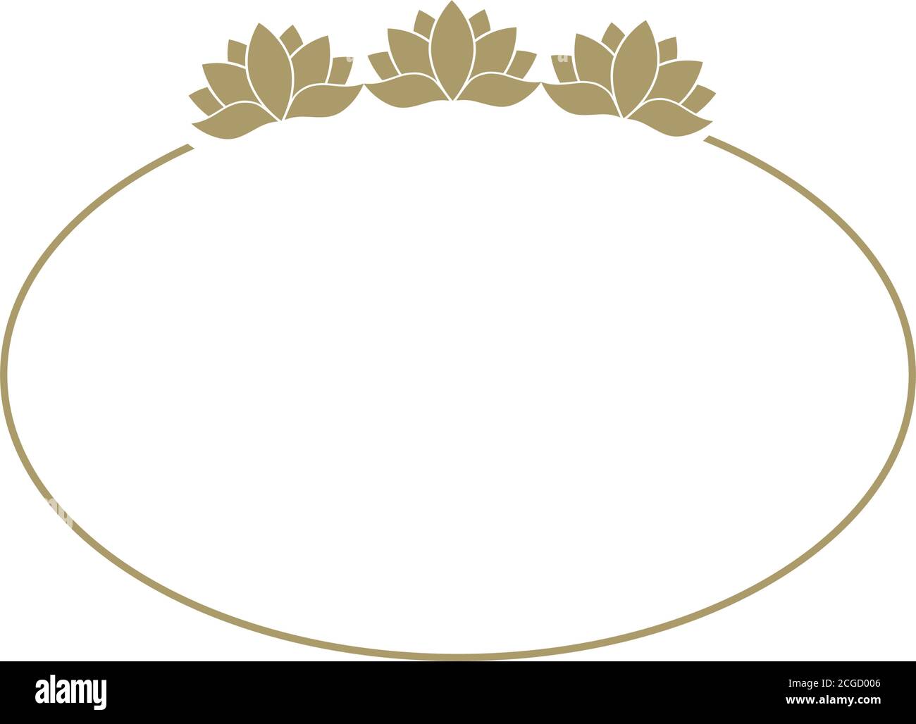 lotus flower wreath, vector frame Stock Vector Image & Art - Alamy