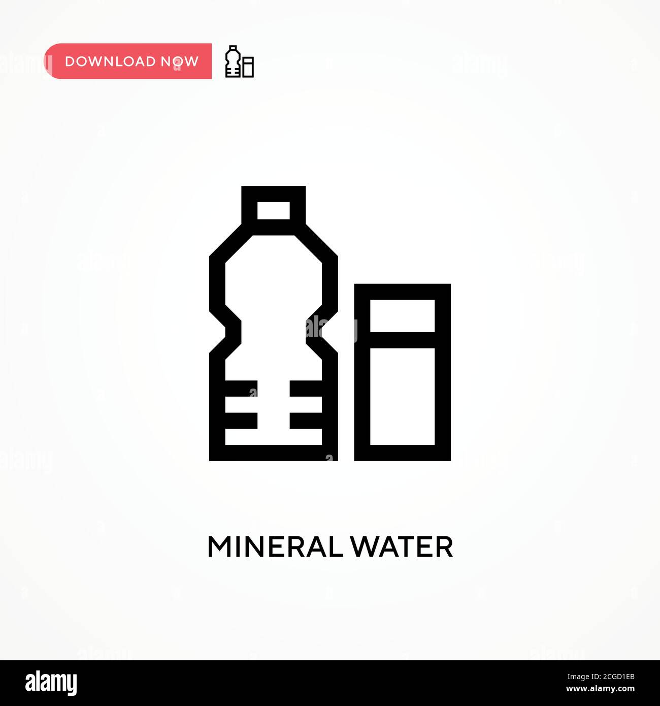 Mineral water Simple vector icon. Modern, simple flat vector illustration for web site or mobile app Stock Vector