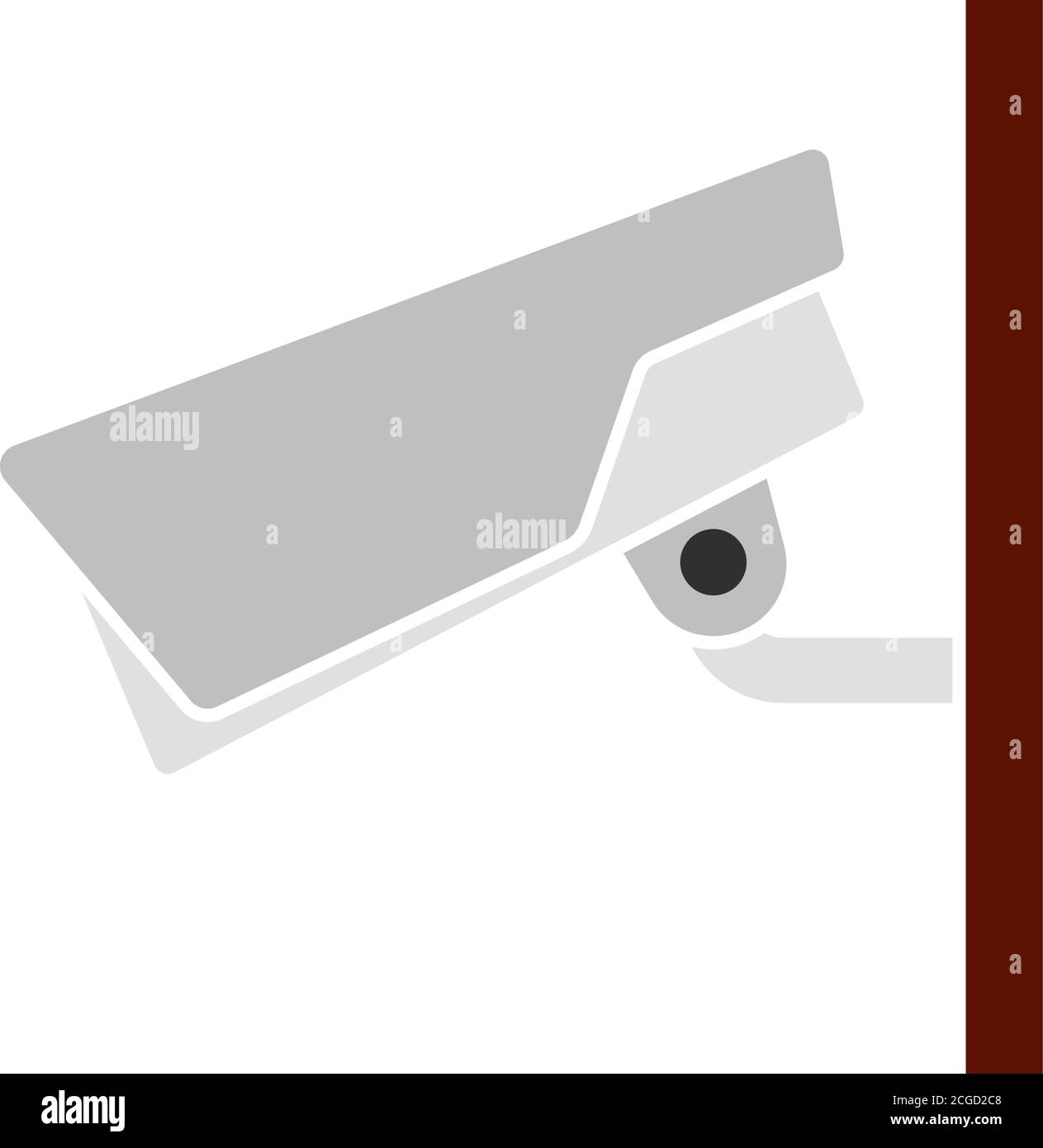 Security Camera Icon. Flat Color Design. Vector Illustration Stock ...