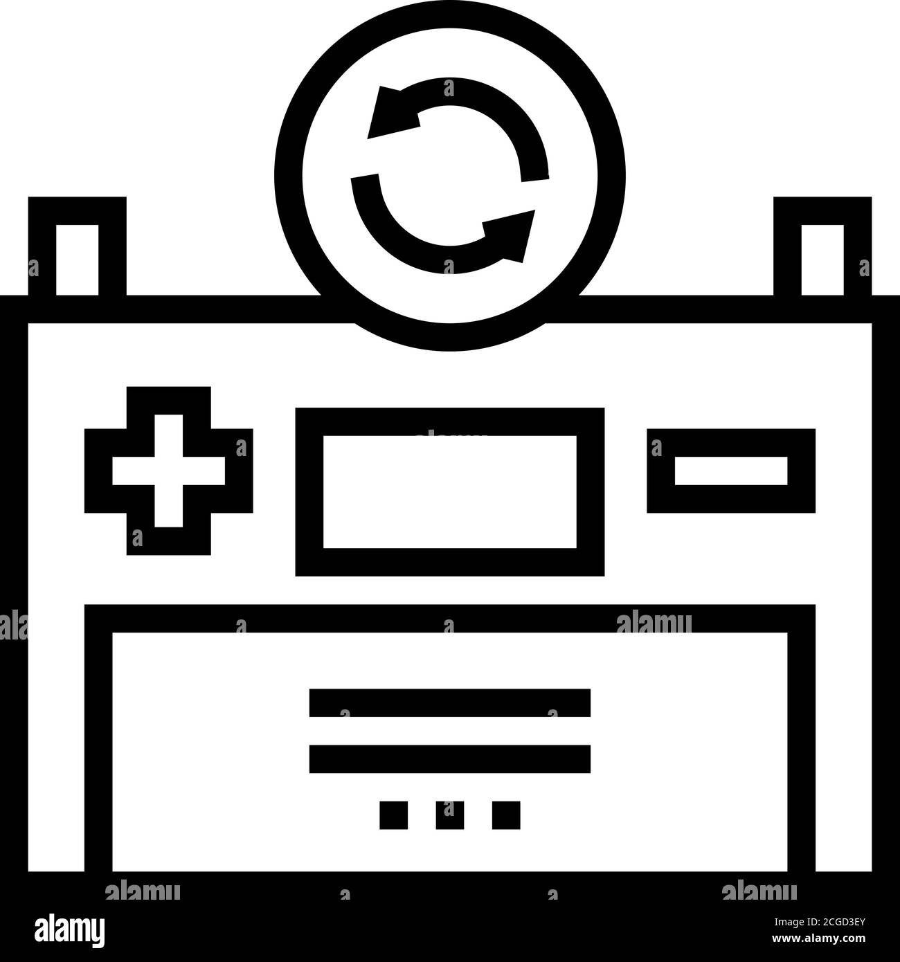 battery replacement line icon vector isolated illustration Stock Vector ...