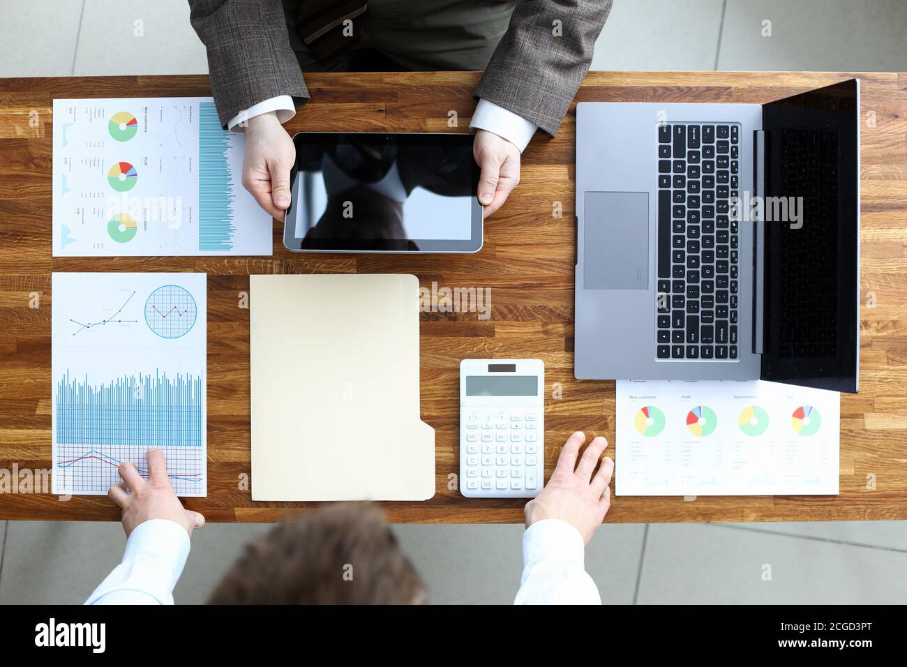 Partners making profitable deal Stock Photo