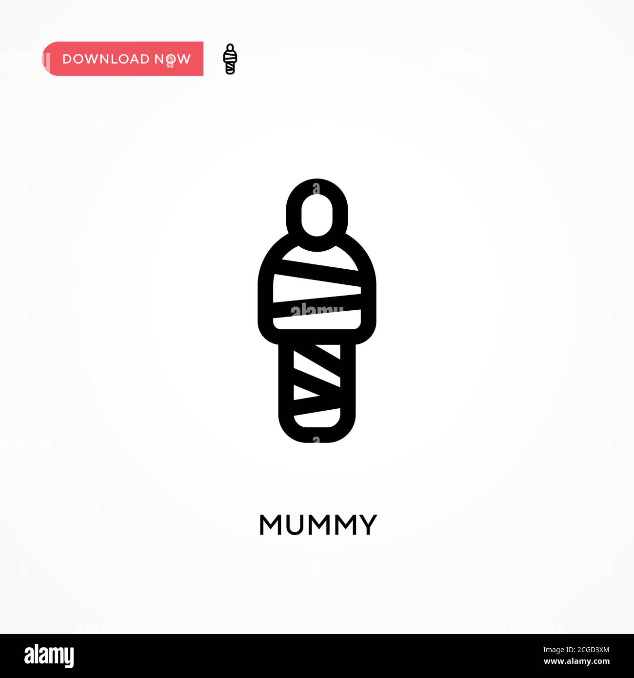 Mummy Simple vector icon. Modern, simple flat vector illustration for web site or mobile app Stock Vector
