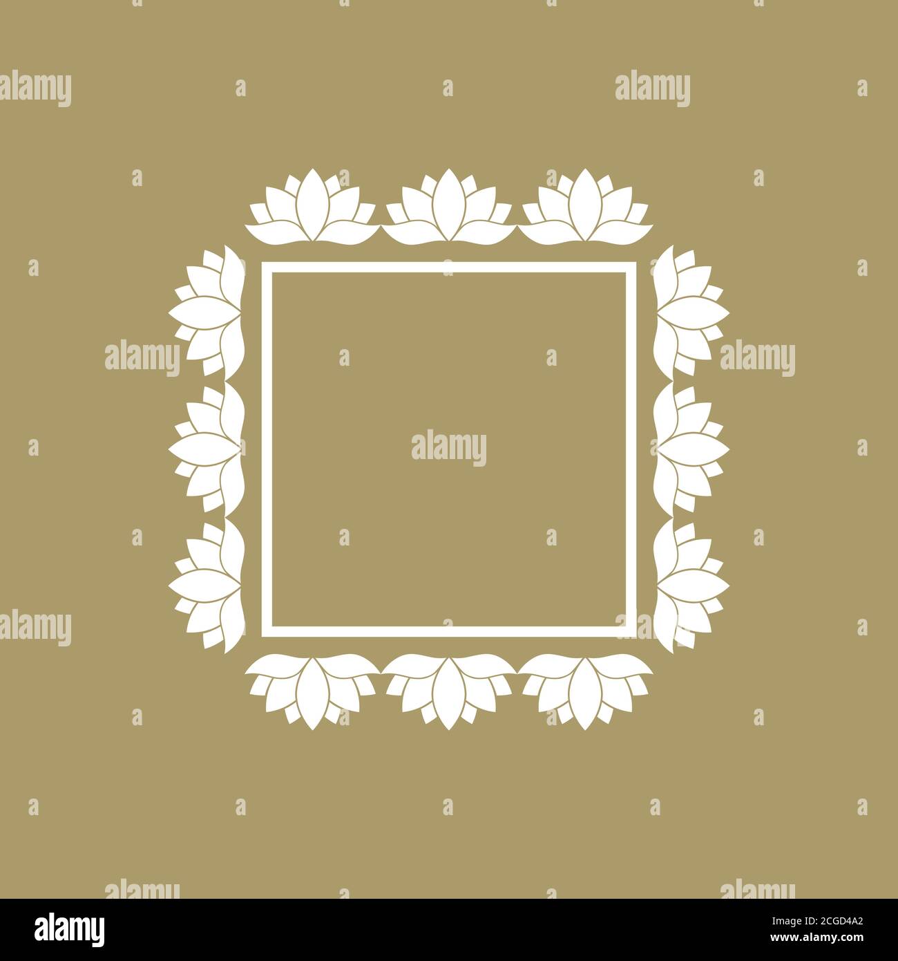 lotus flower wreath, vector frame Stock Vector Image & Art - Alamy