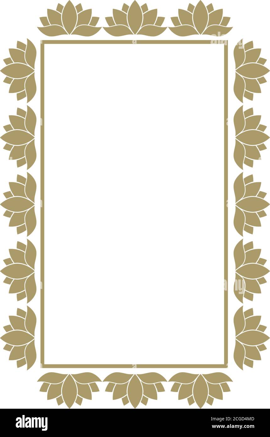 lotus flower wreath, vector frame Stock Vector Image & Art - Alamy